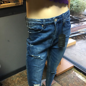 wome's jeans distressed 29 NEW Umgee skinny high